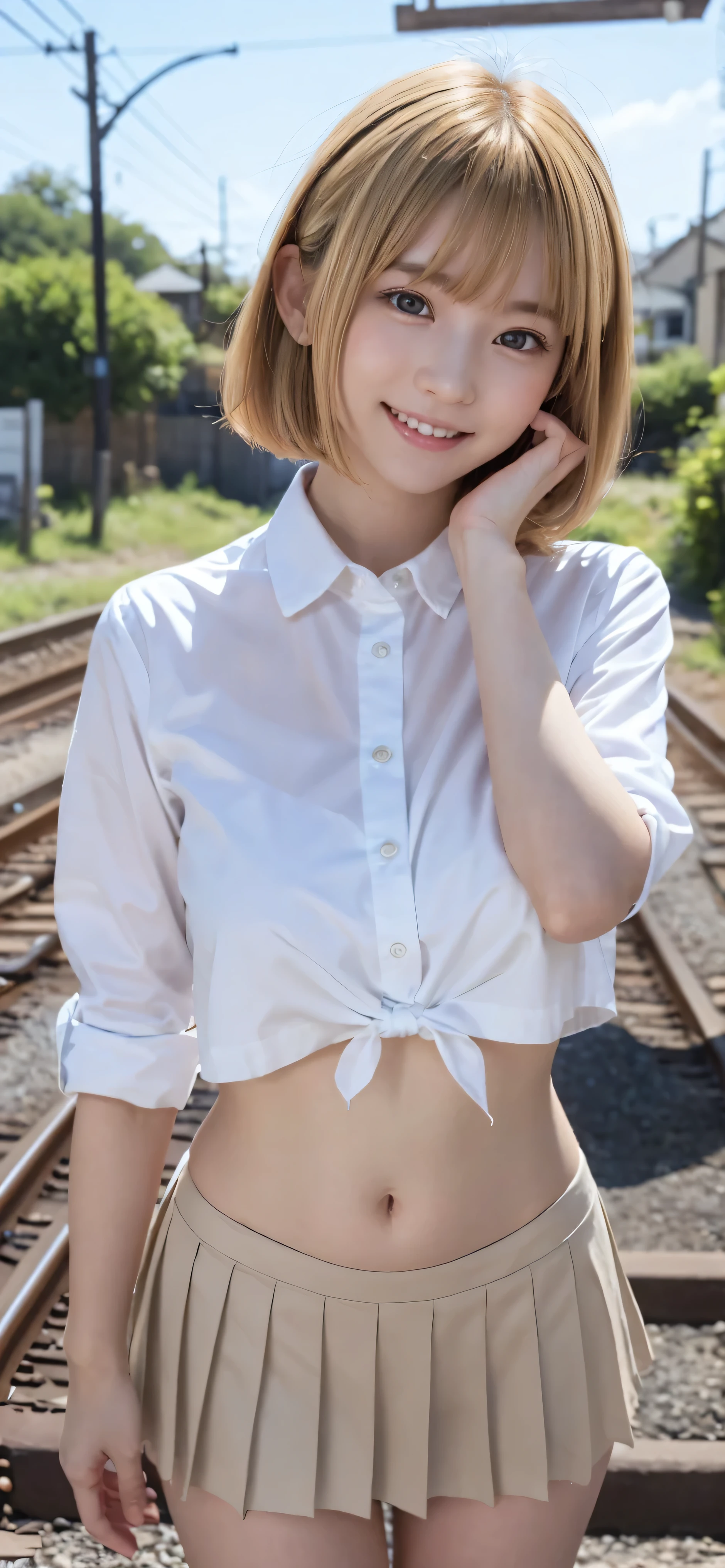 ((((very short))))、earring、collar shirt、、((((blunt bangs)))) ((Short bangs))、trimmed bangs、(((Inside a stylish clothing store)))、(masterpiece、best quality、In 8K、32,000、masterpiece、hmm、incredibly huge 、Super high resolution、impressionism、realistic:1.2)、cowboy shot、sharp focus、Beautiful face with detailed background of face and eyelids、blue sky、glowing skin、sharp eyes、Realistic eyes and beautiful face、blurred background、beautiful 28 year old girl、glowing skin、(((bright and beautiful hair)))、Iris、(((Simple blouse)))、(knee length skirt)、(very little(blanche)You look scary:1.45)、thighs thighs thighs thighs、curve、dynamic pose、powerful configuration、((gloomy expression))、((a look of contempt))、sweating、((blue silver hair color))、lace panties、((source order))、high nose、(small mouth)、skirt torn、((hold on to your skirt))、stockings、Pubic hair visible、clerk、(Wear a name tag)