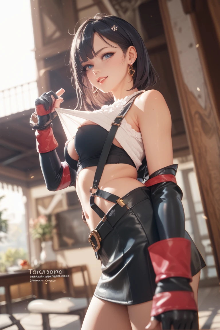 school uniform,nsfw,(Tifa Lockhart
:2),full body,((panty shot:1.6,white panty:1.6)),realistic,(((see through:1.8,flat chest:1.7,small nipples,show off nipple))),best quality,squatting,pussy,ahegao,