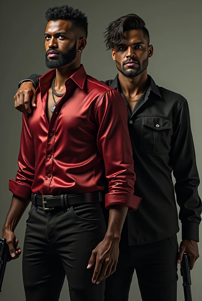 Handsome Man And six pack Man, fashion dress code, little Black skin