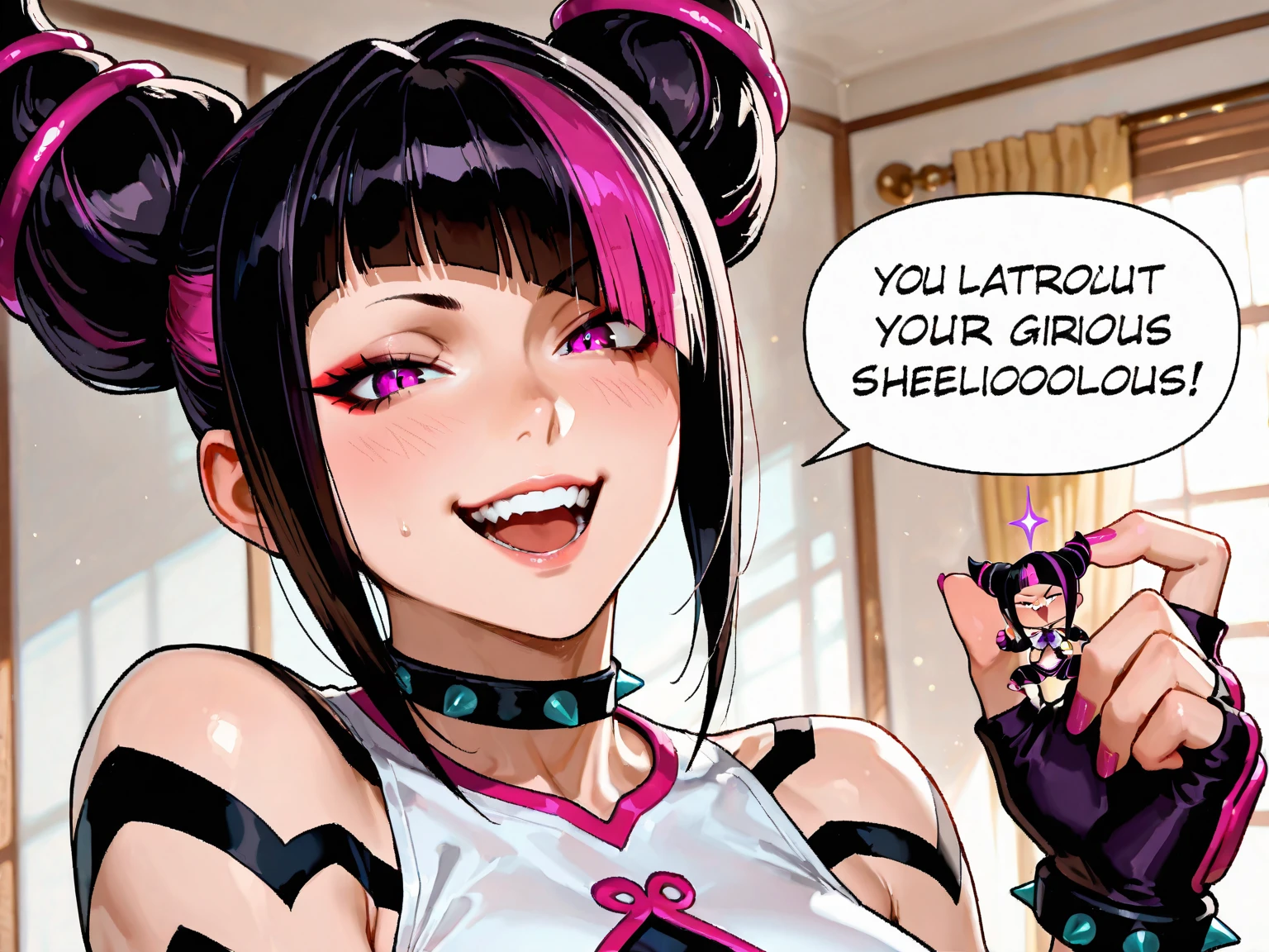 sucking dick, blowjob, 2 girls, open mouth, saliva, drooling, wet, cum on mouth, cum on tongue, cum on face, big boobs, big ass, big thighs, blush, crossed-eyes, front view, looking at the viewer, milf, ahegao, rolling eyes, tongue, Komi shouko and Shino sosaki