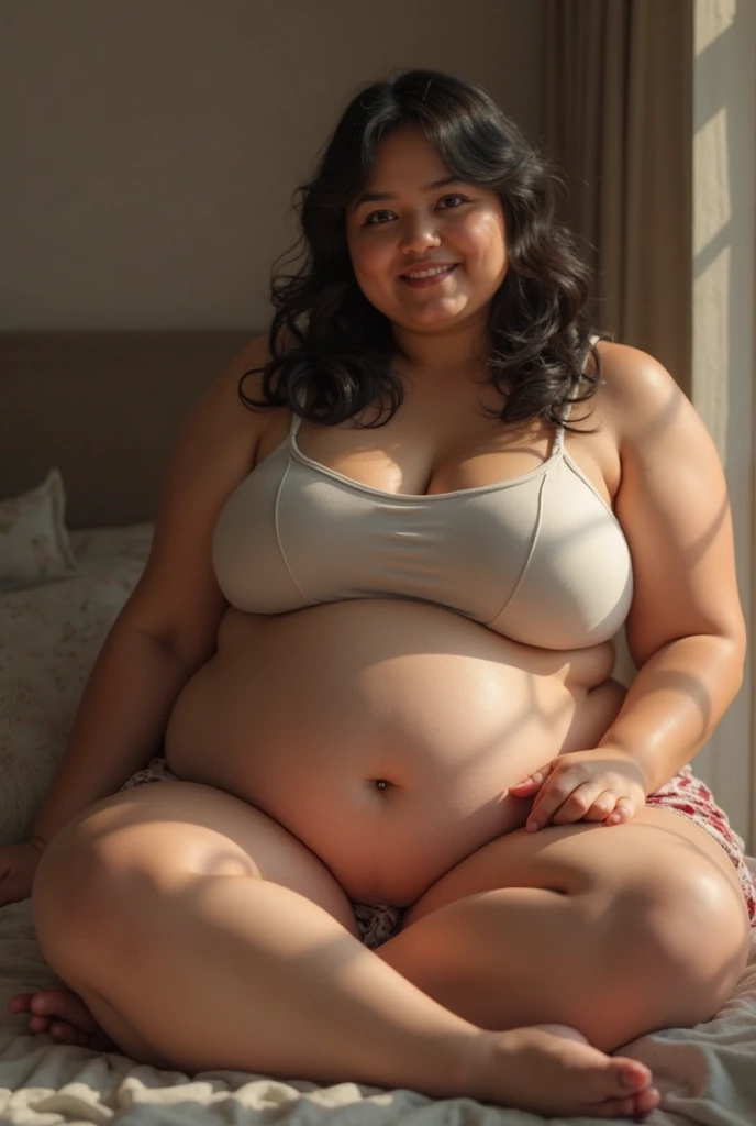 Extremely pregnant Sri Lankan girl