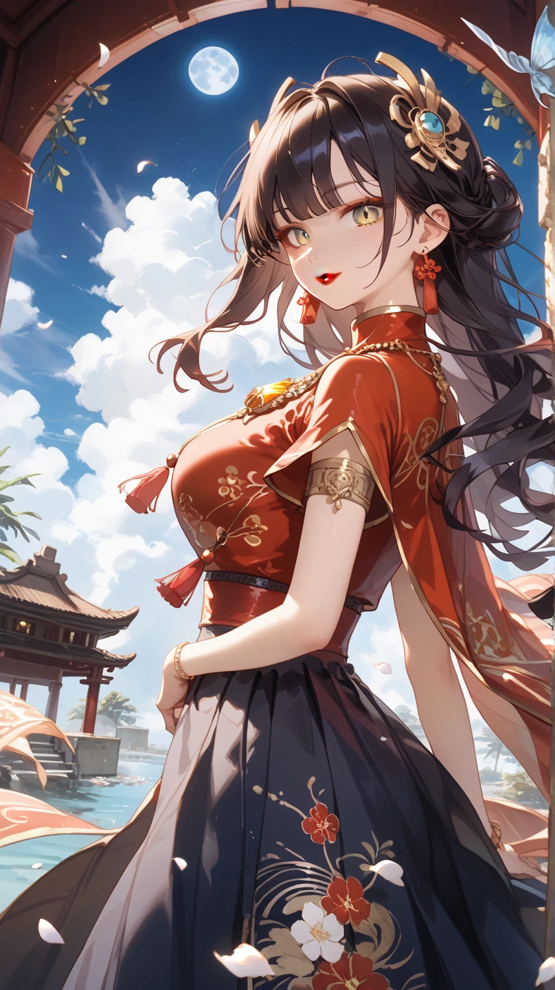 (Highest quality),Chinese Beauty,Chinese Dress,Chinese historical buildings