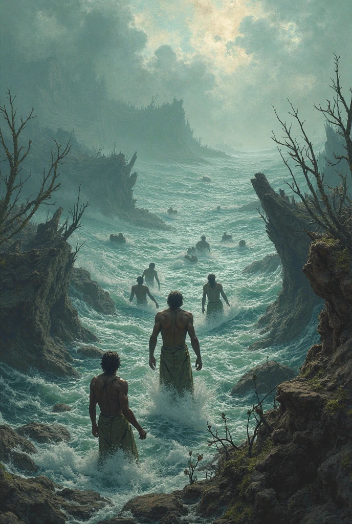 Image of the fifth circle of the book The Divine Comedy where anger those who succumbed to anger and violence The angry ones are submerged in the river spike hitting and cursing each other on the surface while those who repressed their anger are submerged under the water drowning