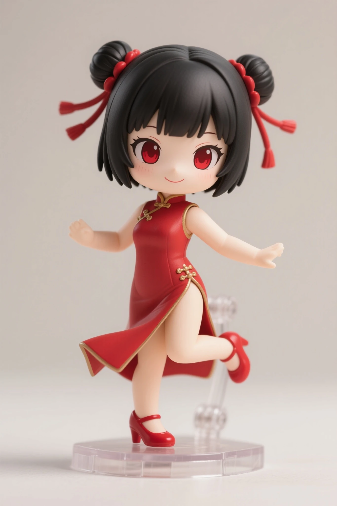 Q version of cute beautiful girl,Dumb cute,((2 head body)),Dance,(Big eyes),Small mouth,(((cabelos preto e longos))),A ball head,looking at me,(Chinese-style clothing,Meticulous portrayal),Palm dancer Zhao Feiyan,A small pet,Figures,blindbox,((Colloidal material,crystal-clear,Good light transmission)),(Disney style),high qulity,high detal,(super-fine),16K resolution,(Macro lens),((Works of masters)),((Full body like)),(with a simple background,monotone),pink lighting,(Thick base,Graphical model basics),(Ray traching),((In pink, White and silver predominate)) --auto