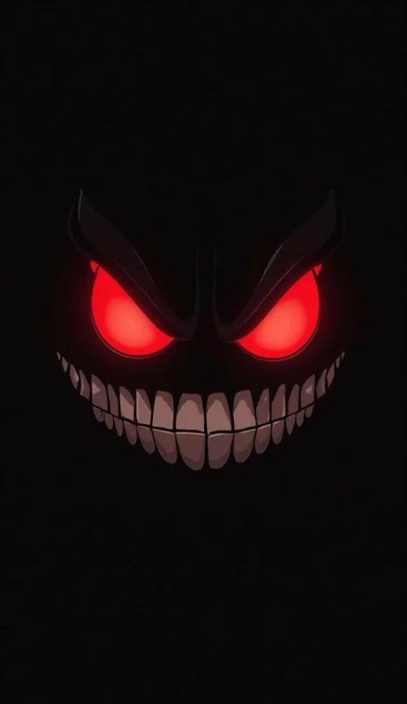 a pair of glowing red eyes formed from red stars, and vampire fangs formed from white stars in the stary night sky, night sky full of stars