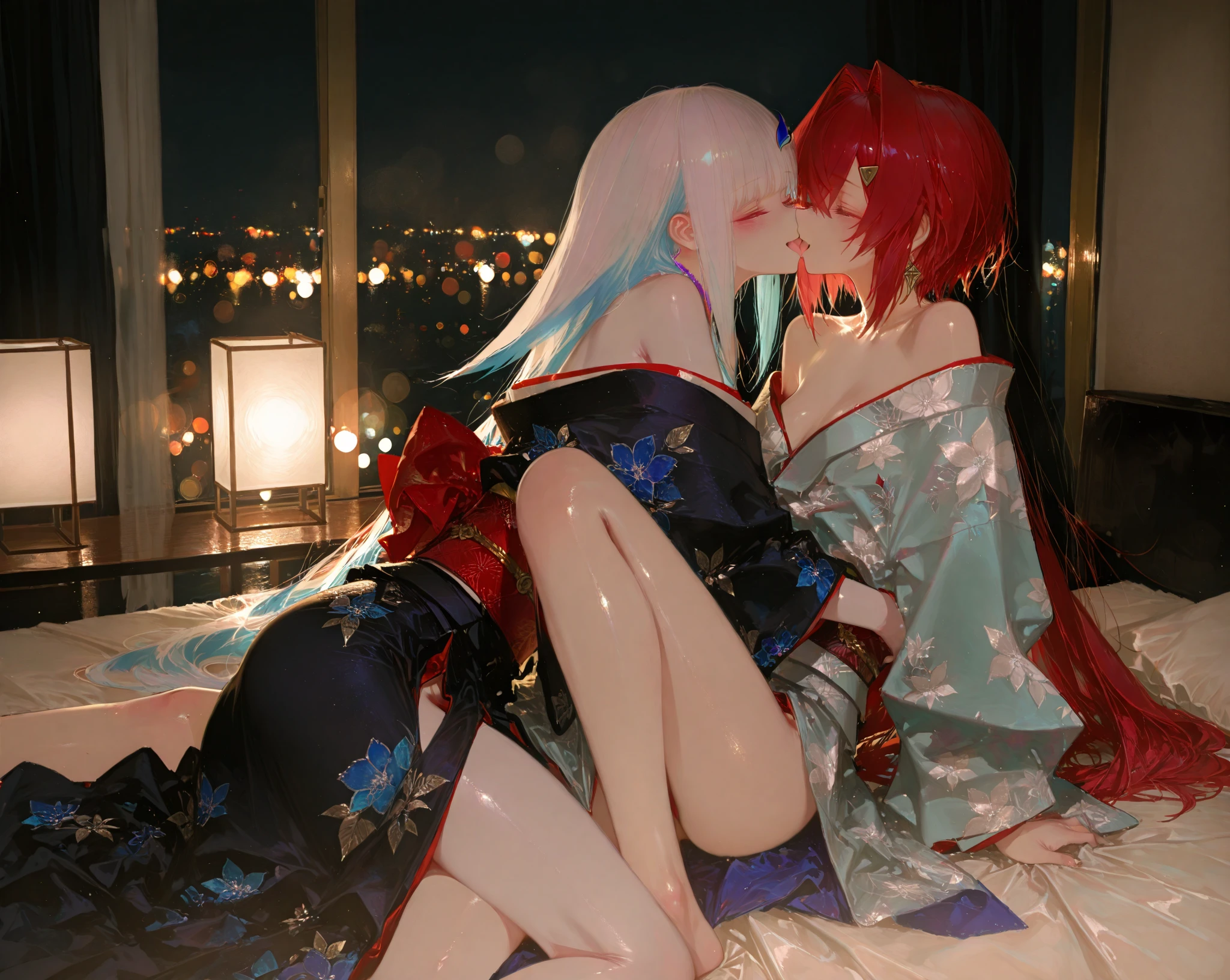 Ultra-high resolution photos、Full body description、Very accurate depiction of the human body、Girl、Lesbian、Japanese 、art