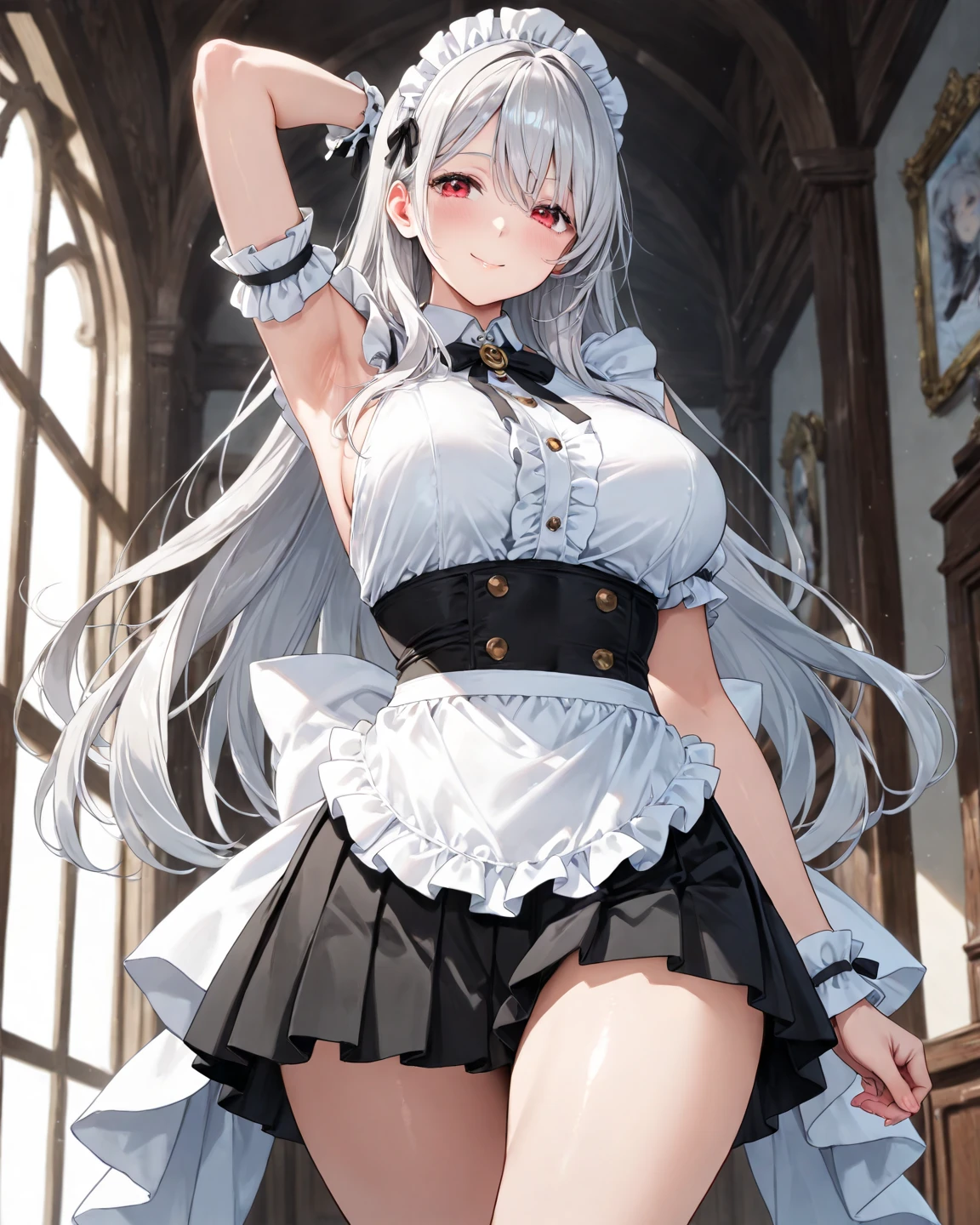 (Tabletop:1.0), (highest quality:1.4), (High resolution:1.2), From the side,Sharp contours, boyish, highest quality, masterpiece,Voice of the Heart,20-year-old woman,yandere,Big Breasts,Chest to chest,Lying face down,Upper Body,blush,Squint your eyes,blue eyes,Tuck up your clothes,lure