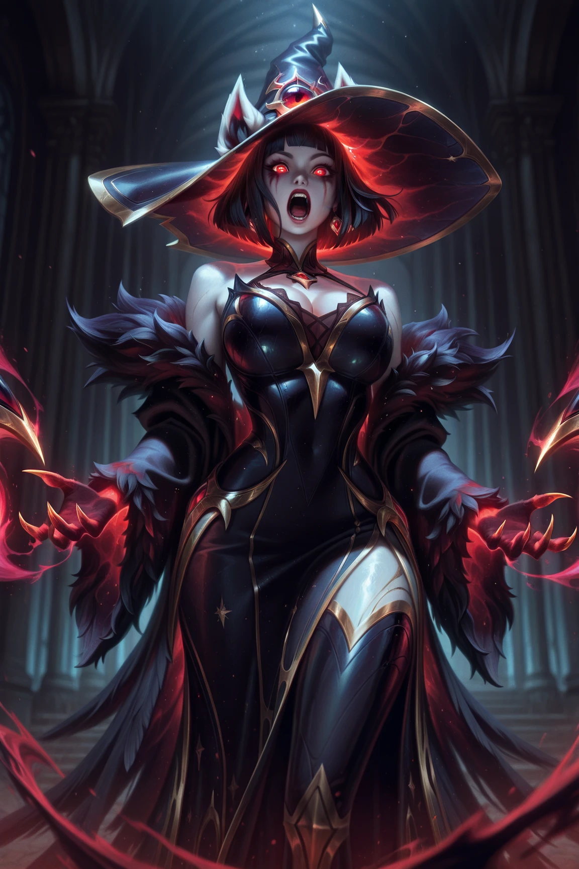 ahri, Tout le corps,porter des vêtements sexy((((single person, single girl)))), photo parfaite du corps du sein)), very detailed face, well-defined facial details, detailed facial lighting, ((red flames)), ((((8k Ultra HD)))), red theme color scheme, ((((photo de haute qualité)))), ((((extremely detailed)))), (photo realistic:1.2)