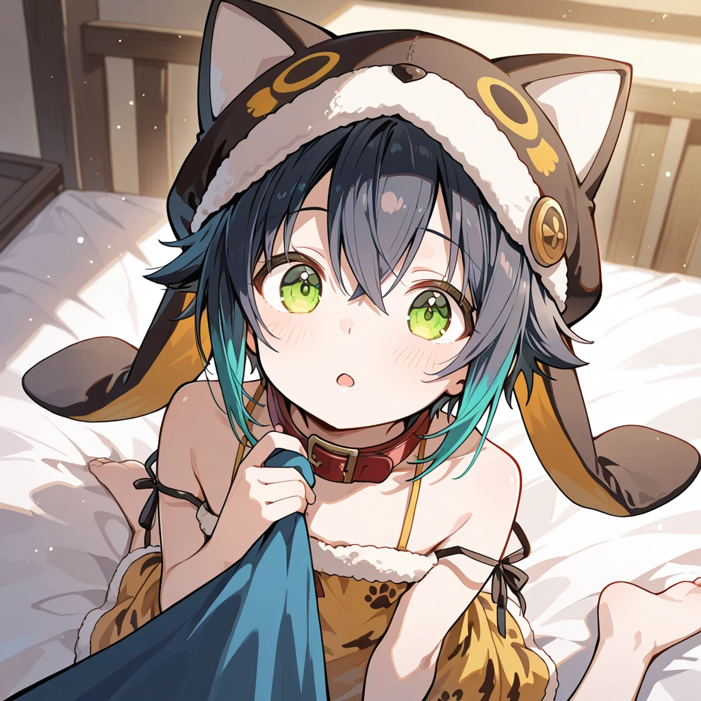 Sayu, naked except for her hood, sleeps peacefully on a bed as her head rests comfortably on a pillow, with her mouth open and butt in the air. As she sleeps, a much larger man fucks her from behind, as she is completely undisturbed, showing no sign of caring in any way