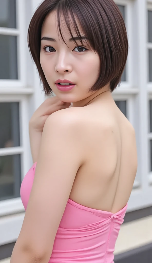 (One girl is completely naked and exposing her nipples and genitals)、(Naked, squatting and spreading her legs wide)、(Inserting the penis into the vagina)、Front low angle:1.5、(Showing off her pussy)、(Focus on the hip joint)、(sharpen the pussy)、((Masterpiece、Highest quality、Highest quality)), (Super detailed), (8K ),Raw color photography, Professional photography, Great face and eyes, Skinny、(Light hits pussy)、Pink Hair、(Slightly small chest)、Earrings、Raise your hands up to show your armpits、Thin thighs、Tight waist、smile、A soaked body、Urinating、happy smile、Angle from below:1.5、Pleated skirt、