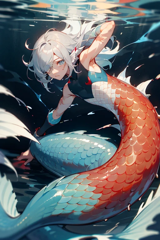 mermaid、Blood splatter、Have legs、Sea-like、Bloody knife