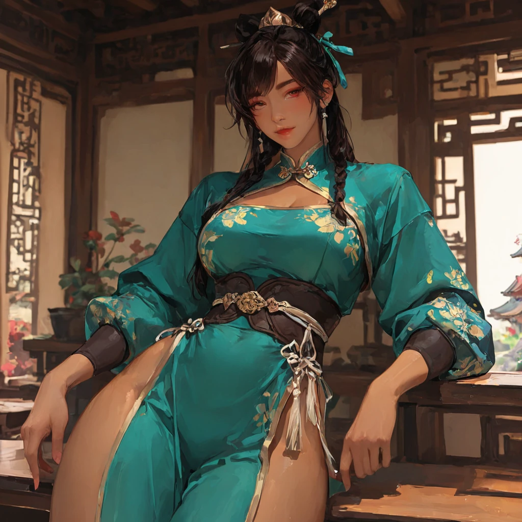 Unreal Engine:1.4, CG K Ultra Realistic, Realistic:1.4, Skin Texture:1.4, masterpiece:1.4, Beautiful woman in babydoll lingerie and red hot pants, Special Cyberpunk Style, CG and Realistic image, ultra-detailed Skin Texture. A masterpiece creation of a woman adorned in a yellow cyberpunk-style outfit, Short skirt, Red Pantyhose, Blue mini skirt, Unreal Engine trend, Ultra-realistic texture, Realistic digital art.