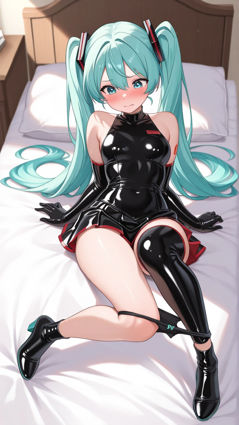 1little girl,Anime character Hatsune Miku shiny pantyhose erotic swimsuit El Chavo, photography of,gentlesoftlighting, Soft details, octanerender, ArtStation Trends, hyper-high detail, Ultra photo realsisim, cinematic ligh,16k,Large bust,Sitting down,kneeling down,In a hospital bed,In a psychiatric hospital,Dirty environment,big breasts exposed cleavage,stocklings,high-heels