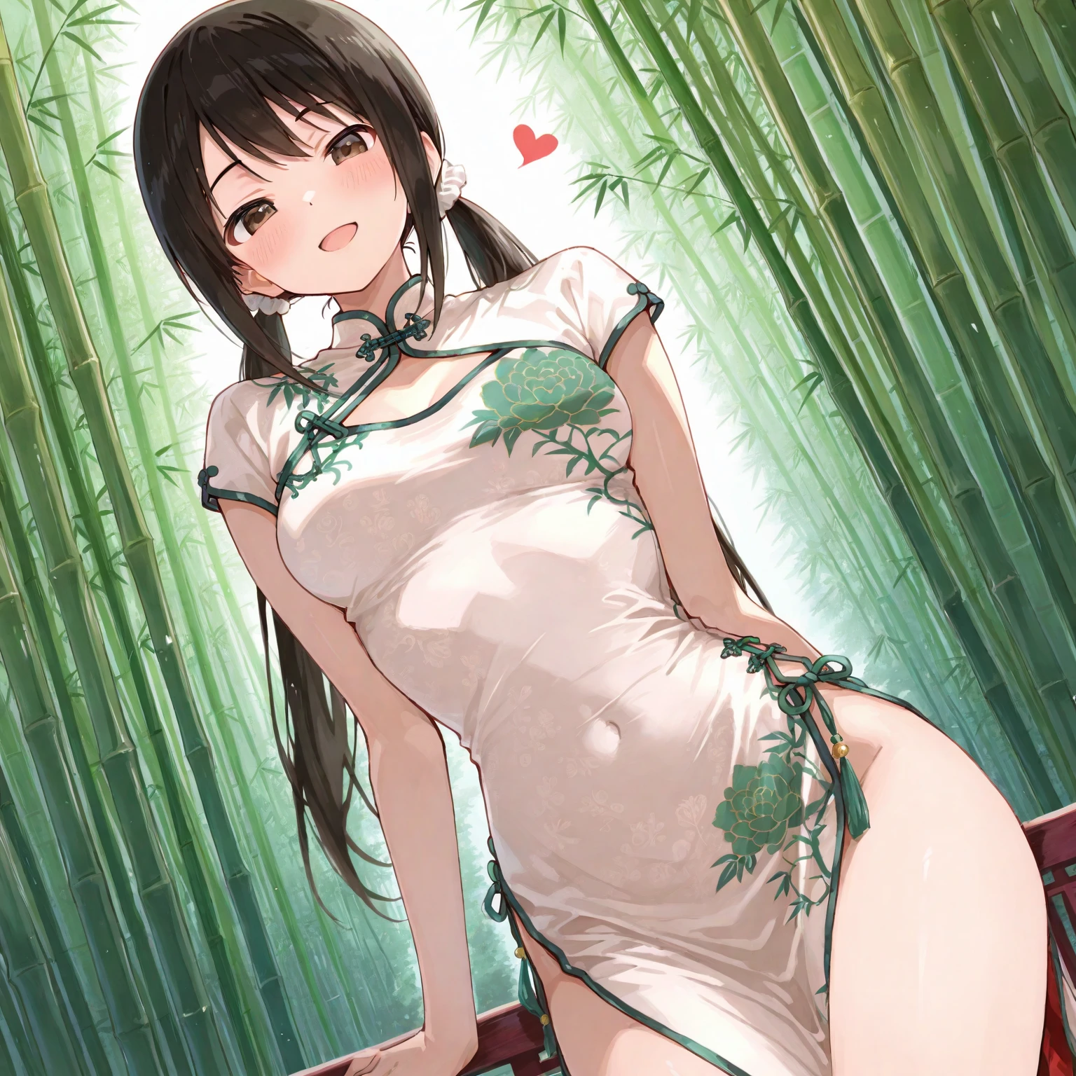 best quality,masterpiece,1girl,solo,(((NSFW))),(((9years old))),japanese girl,an extremely cute and beautiful girl,highly detailed beautiful face and eyes,petit,cute face,lovely face,baby face,shy smile,show teeth,black hair, ponyTail hair,Hairless pussy,flat chest,skinny,slender,(((wearing a wet thin white floral mini hanfu))),(((standing in a Chinese Temple))),she is looking at the viewer,hands pull off clothes,(undress:1.1),(no panties:1.1),(legs spread wide:1.1),(no bra:1.1)