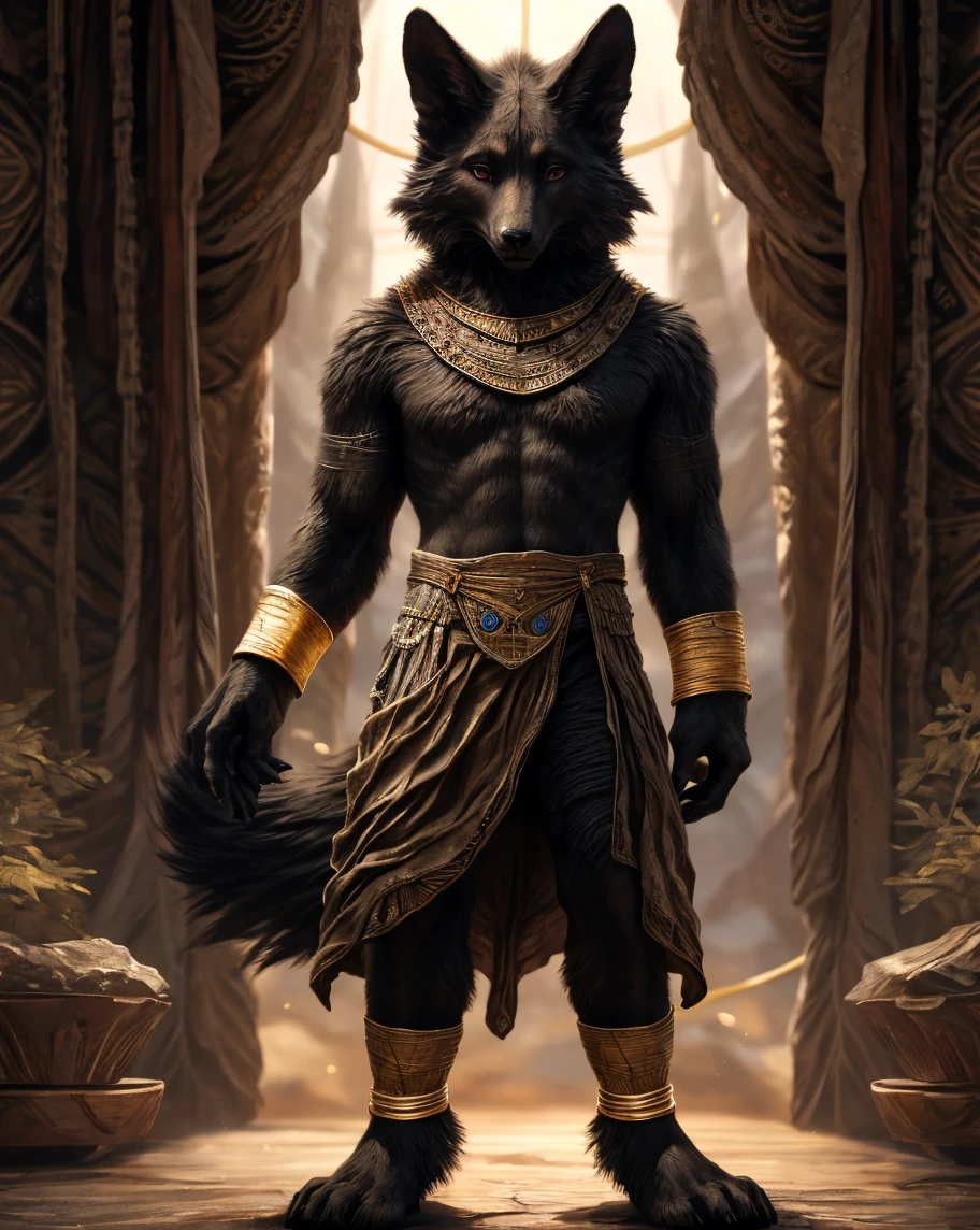 Male werewolf wearing a Brazilian style outfit green eyes a realistic background of São Paulo playing pagoda Brazilian accent looking at the viewer a very cool smile unique and original 3D Unreal Engine 5 full HDR 8K