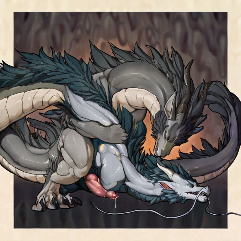 (couple), (dad and daughter), (big mature black dragon emperor), (small young white dragon princess), (elder black dragon is handsome muscle daddy), (young white dragon is beautiful), anthro, scales, tail, (naked), medieval, fantasy, night, (in king's breeding room), toe claws, epic, depth of field, (blush), (breath), perfect lighting, (light particles),(best quality),(masterpiece),(ultra detailed),sharp focus, light particles, ((missionary position)), (emperor excited), (princess ashamed), (emperor excited), (arm+hand+1thumb+4finger). anime style, (precum:1.3), (black emperor put big penis in white princess pussy), (delicate eyes, clear eyes)