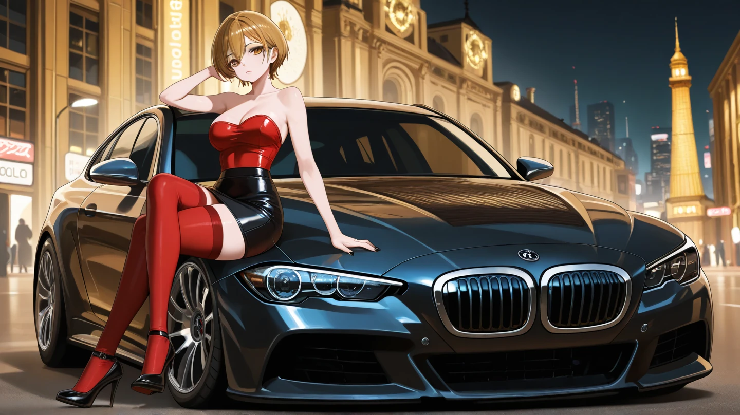 araffe posing next to a red sports car in a city, anime style 4 k, 4k anime wallpaper, seductive anime girl, badass anime 8 k, anime style. 8k, anime wallpaper 4 k, anime wallpaper 4k, hd anime wallaper, ultra hd anime wallpaper, beautiful alluring anime woman, alena aenami and artgerm