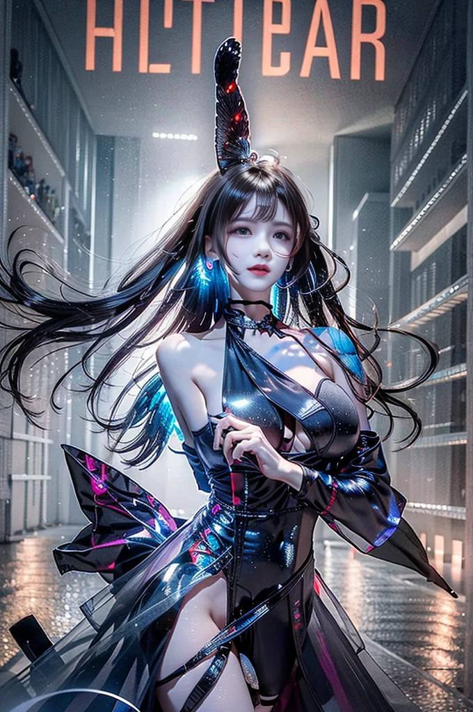Unbeatable tmasterpiece, ultra real photo , Perfect artwork , Complicated details , Best quality , strong lights , hight contrast , dynamicposes , holland angle , (bblurry, depth of fields, bblurryforeground:1.35) ,Mecha, 1 girl, perky breasts, detailed eyes, jewelry, night, (realistic:1.3), extreme detailed, full body, tiger jump, mecha tiara, (transparent PVC luminous bodysuit:1.8), glow, pale skin, colorful neon, long exposure, motion blur, (Glowing ambiance, enchanting radiance, luminous lighting, ethereal atmosphere, mesmerizing glow, evocative hues, captivating coloration, dramatic lighting, enchanting aura:1.7), (mecha_armor,neon_Twintails),( lens flare glow:1.25) ,