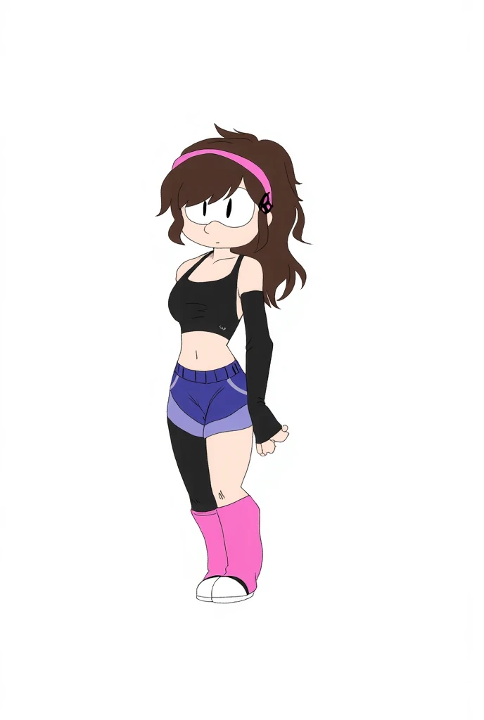 garnet (steven universe), cleavage, strapless bra, Baggy pants, high-top laceless sneakers