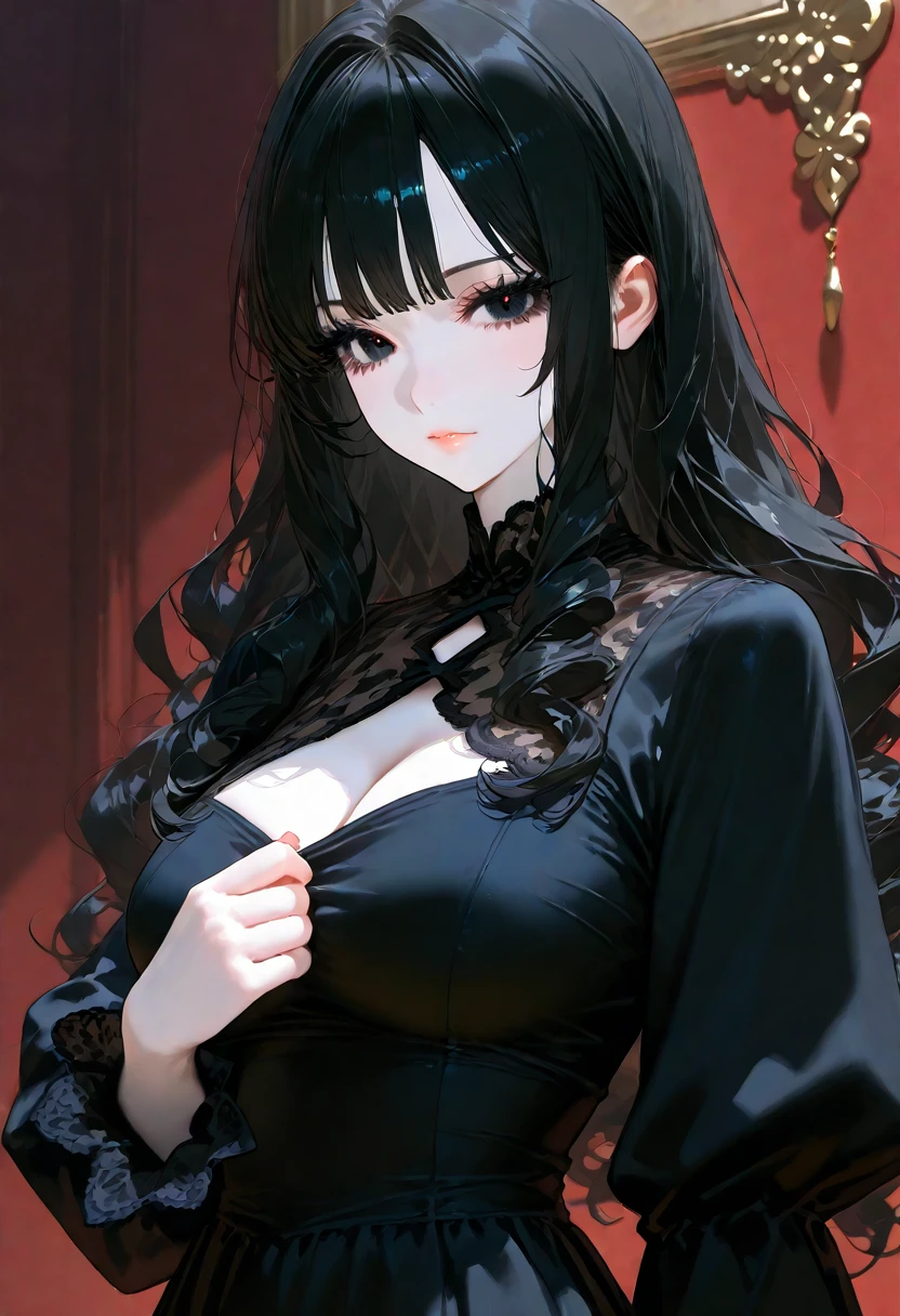 Black Hair、Black Feather、Gothic punk dress、Legs sticking out, Crossing your legs、anime zombie witch design, Crossbones, Streetwear Design, Provector, Horror Style, Full Design, Only 6 colors, Solid Colors, No Shadow, Full Design, Stickers, Bright colors, White Background.Ultra-fine illustrations,(((Beautiful fine hair))),(((Beautiful Faces))),(((Beautiful background))),(((Beautiful fine hair))),(((Beautiful Faces))),(((Beautiful background)))、Black Hair、Blunt bangs,Undershot,yukata,Tanabata,River side