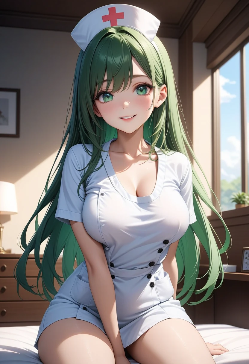 (masterpiece, best quality:1.2), sharp focus,
shiny skin, 1girl, solo,
<lora:motsuaki:1>, motsuaki,
1girl, solo, rule of thirds, living room, plant, indoors, light, twisted torso, green hair, long hair, swept bangs, blue eyes, mature female, milf, fur-trimmed dress, small breasts, smile,
<lora:Mild detail adjusterV10:0.5>