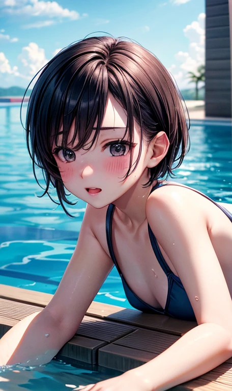 girl in summer clothes, ((taking a selfie)), random background, kiss, beautiful, medium breasts, flirtatious look, ((very detailed)), (perfectly detailed face), (well detailed hand), (well detailed hand), (well detailed hand), (well detailed hand), (well detailed hand) photorealistic image.