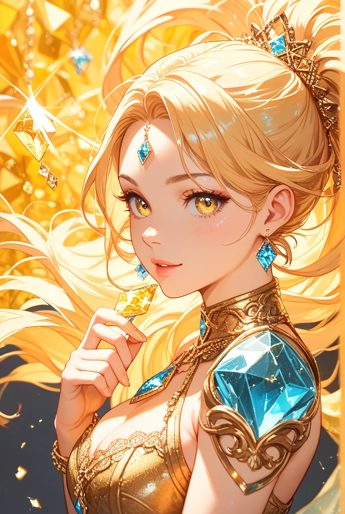 best quality, masterpiece, upper body,
(adult:1.6) hungarian woman, (smirk:0.4), arms behind head,
braided golden hair,
sparkling eyes,
victorian sundress,
 floating light particles, centered,