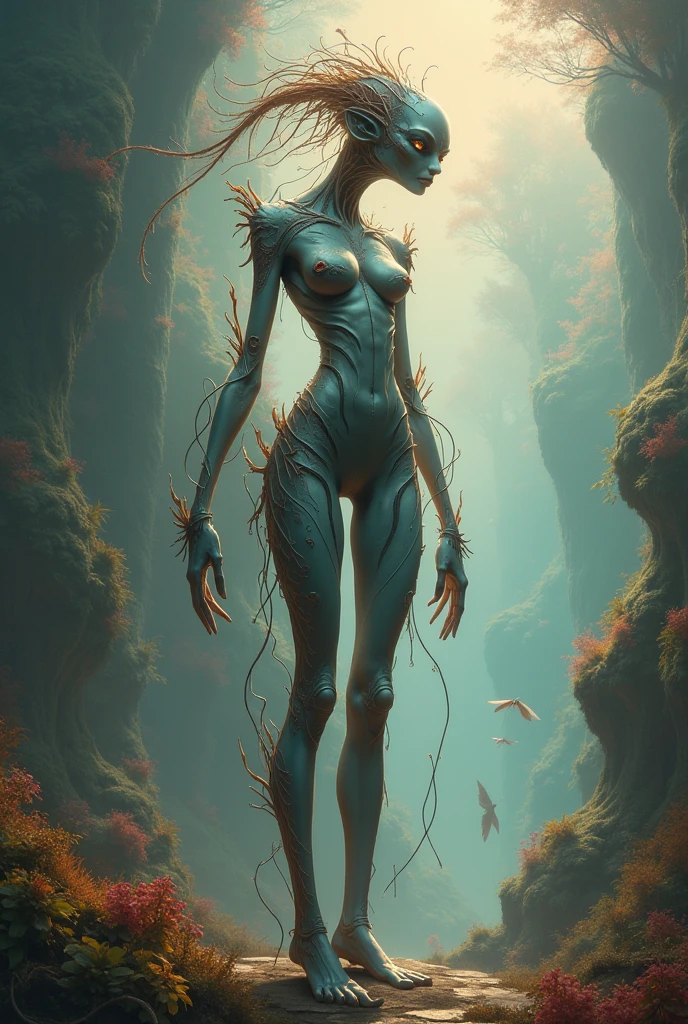 contaminated sexy monster girl, large landscape, dead world theme, polluted world, destroyed city, no vegetation, polluted water, dark world, spectacular otherworldly sky, mutant monsters on stage (art inspired by Bill Sienkiewicz). oil painting)(best quality,4k,8k,highres,masterpiece:1.2),ultra-detailed,(realistic,photorealistic,photo-realistic:1.37),intricate details,vivid colors,sharp focus,professional,Dave McKean artwork, oil touch of surrealism,oil painting style