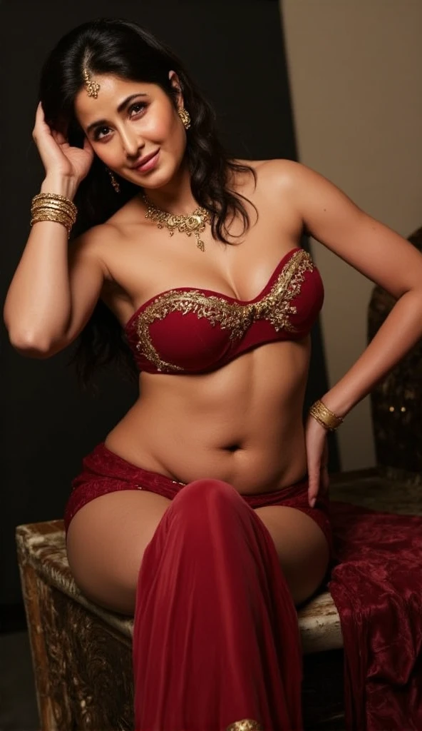 (muste piece, highest quality)((8k)),full body ,colored tattoo,super detailed, muslem girl,arab girl ,blue eyes ,photorealistic,dark bronze shiny skin,beautiful female model,(( dress ,bra set, red blouse,arabic traditional persian dress,traditional bra , )) , whitestockings, perfect face, beautiful face, attractive, big gorgeous ass,veryg tits,bildive ((Lying persian rug)),thin waist, open leg ,horny ,horny, (shiny , she isand intimate, she has a submissive expression, direct eye contact, hyperrealistic, unreal engine 5, 8K