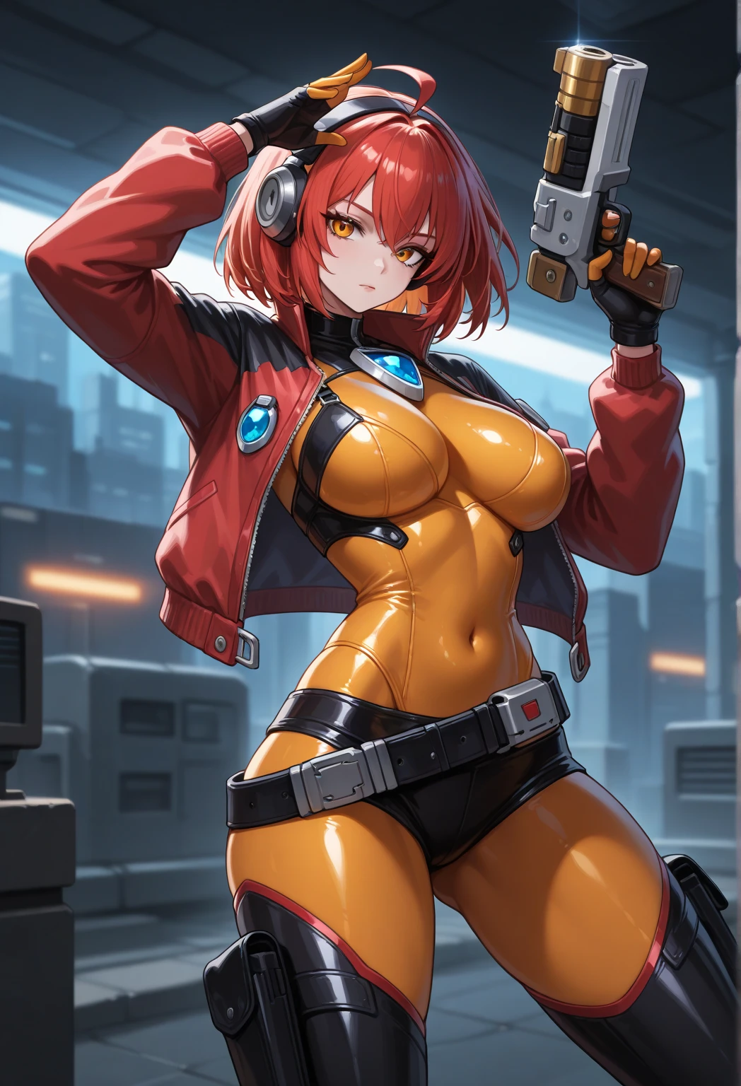 solo magazine pixie cut, wine red eyes, micro bikini, supine lying, red hair, brown hair, big, anime girl, gwise, female anime character, Makoto Shinkai (Apex Legend), gwise style artwork, digital cyberpunk anime art, female action anime girl, Gwise at pixiv Art Station, the perfect girl