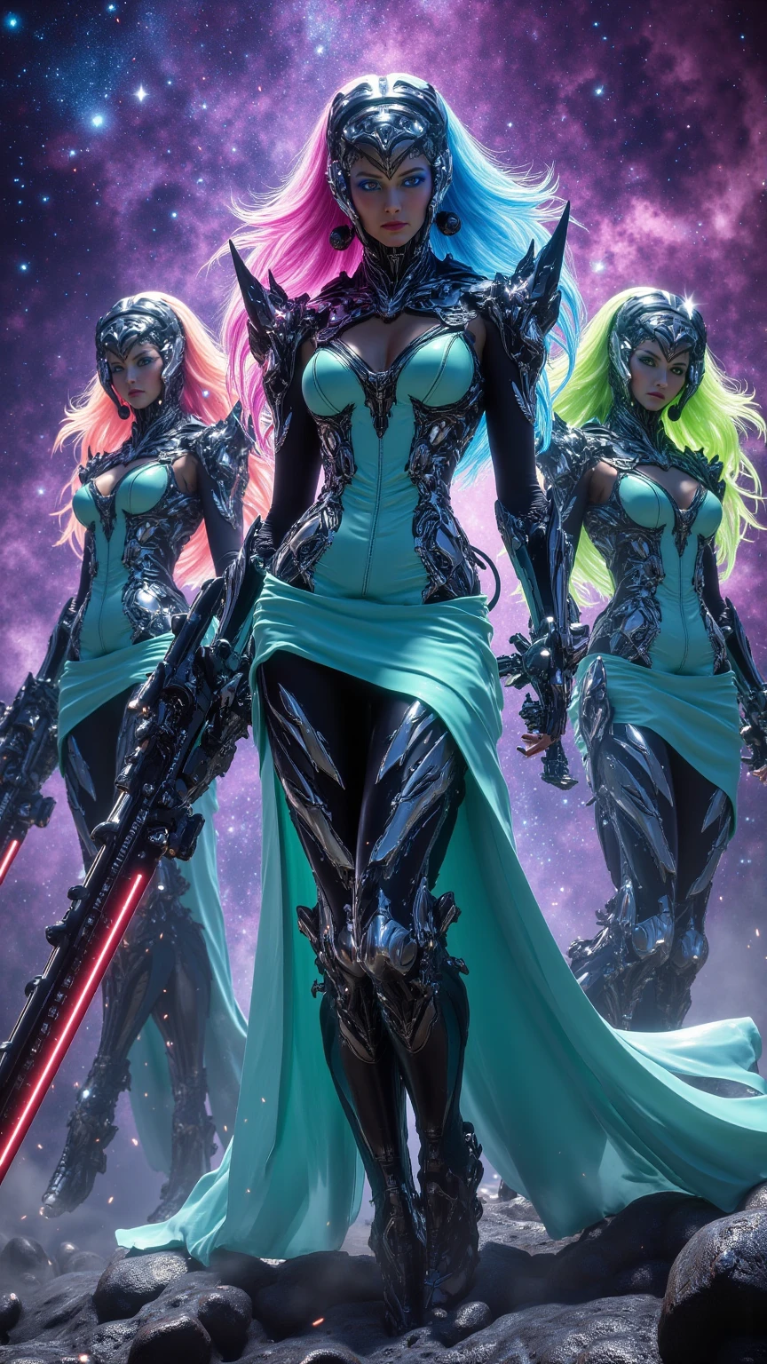 Alta qualidade, rosto detalhado, corpo detalhado, foto de corpo inteiro, ((Morrigan Aensland do jogo Darkstalkers ao estilo cyberpunk)), (asas de morcego da Morrigan Aensland), asas de morcego roxas, Bat wings on the head, (cabelo longo verde), cabelo verde com franja, white feather feather details from neckline to shoulder, black swimsuit, botas pretas, busto grande, robot arms, Cyborg Arms, Robotic legs, pernas de cyborg, lilac metal legs with printed details of silhouettes of purple bat symbols on the legs,(flutuando no ar), (levitando), Night scenery, a noite, moon in the night sky, warm ilumination.