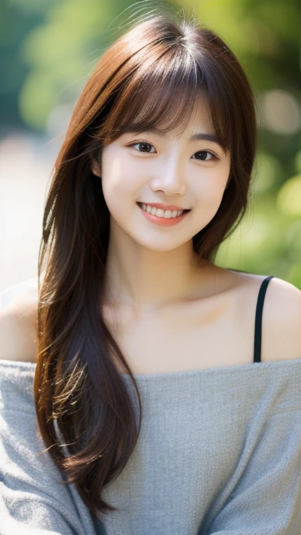 Medium Size Display, Medium Shot, Written boundary depth, Upper Body, Movie angle, masterpiece, highest quality, Very detailed, CG, 8k wallpaper, Beautiful Face, Delicate eyes, alone, smile, cute、orange color dress
