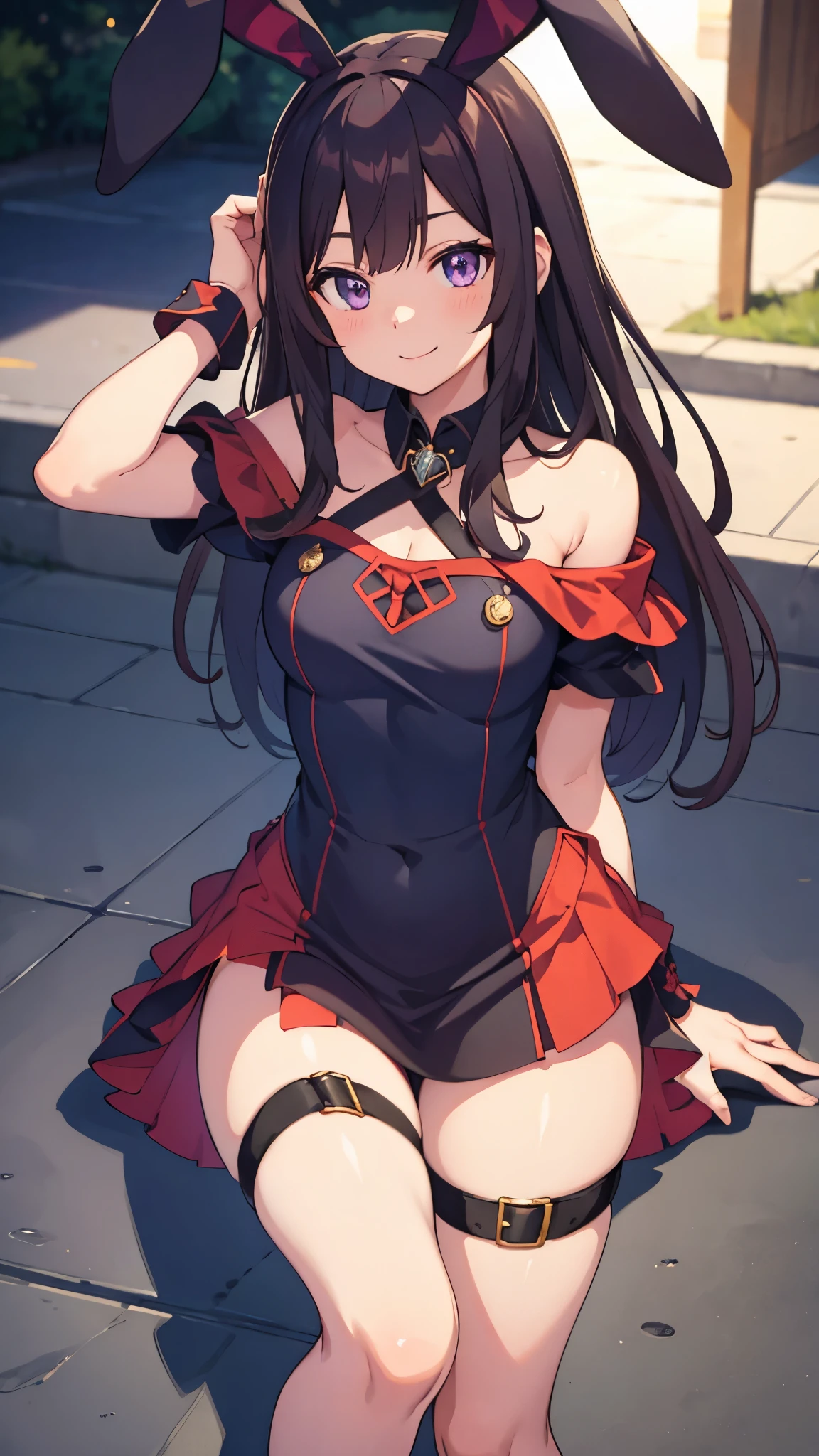 amber、blush,smile、Long Hair、Usual clothes、Combat Uniform、Primary school students、The back is very small、Lolita、Small breasts、Show me your armpits、exterior: 14 years old、Shoulder Bare、The clavicle is visible、Sexy thighs、Beautiful feet、Usual hairstyle、highest quality, High resolution, unity 8k wallpaper, (shape:0.8), (Beautiful and beautiful eyes:1.6), Highly detailed face, Perfect lighting, Extremely detailed CG, (Perfect hands, Perfect Anatomy),