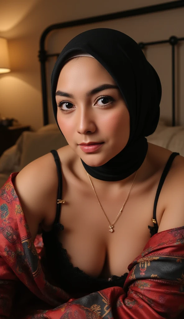 Realistic people, (Closed eyes), (Wearing  Strapless Bra), (((HIJAB MALAY GIRL))), masutepiece, High quality, UHD 32K, Realistic face, Realistic skin feeling , A Malay Lady, 48 years old, , Very cute and baby-like face, (((FLAT CHEST))), (MATRIX WORLD), ((look In front  at the camera and SADNESS)), (((CUTE GIRL))), ((RED LIPS)), ((GREEN FLUORESCENT)), (undress). WEAR BRA LINGERIE, GREEN, lace, 