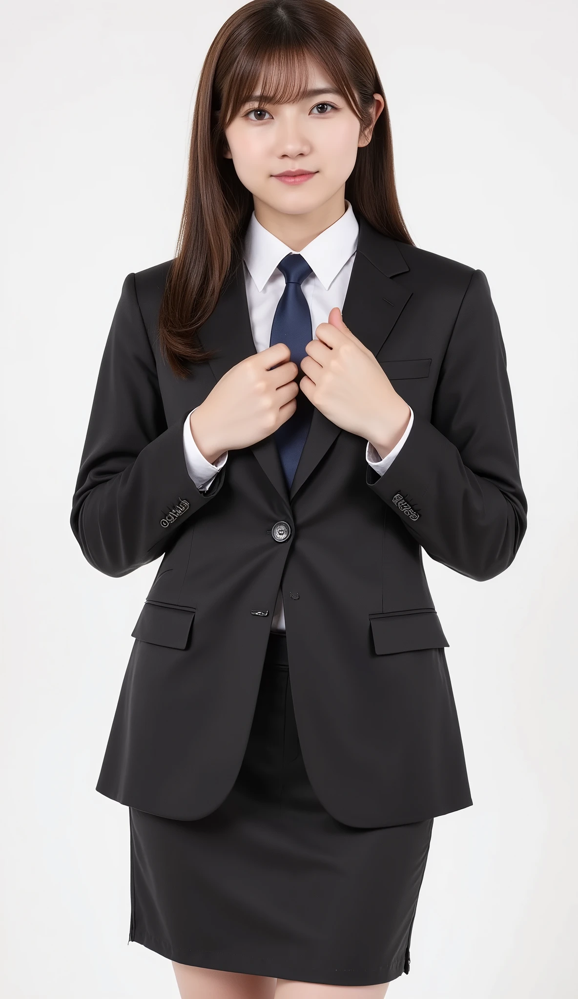 nsfw,8k, RAW pictures , (masterpiece, top quality, Photoreal, ultra high definition, Super Detailed:1.4), 1 girl on holiday, beautiful , Idol, unrivaled beauty like a statue, (surreal, professional photo:1.4), simple background,((Big breasts)),Japanese,office lady,office lady,suits,pantyhose,Sexy Poses,full body
