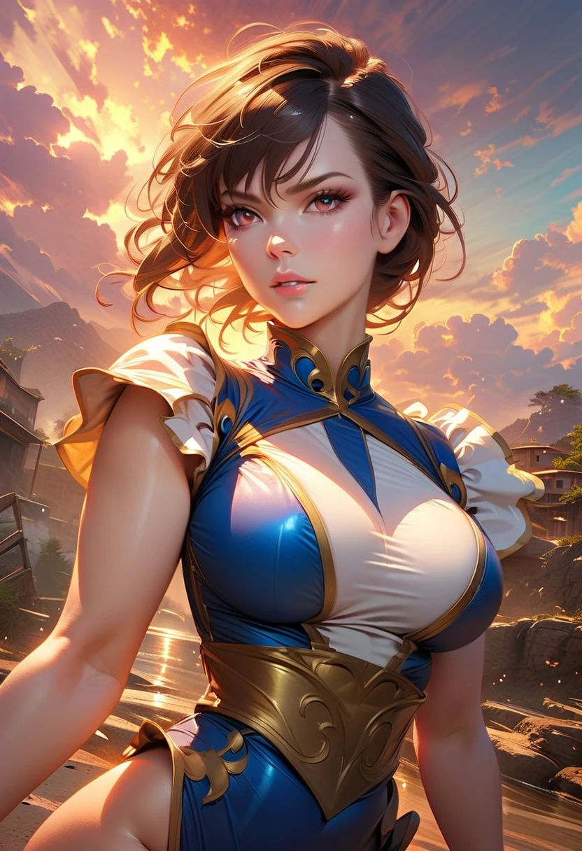 xianghua,brown eyes,short hair with long locks,lips, brown hair, solo, upper body, cute, smiling, blush,
xiaRobe, short blue dress , tight blue thighhighs ,cleavage cutout ,hairband, detached sleeves ,jewelry, puffy sleeves, white panties, sweat,
lake, stars, labyrinth,
(insanely detailed, beautiful detailed face, masterpiece,beautiful detailed face eyes, best quality)
<lora:xianghua:0.7>