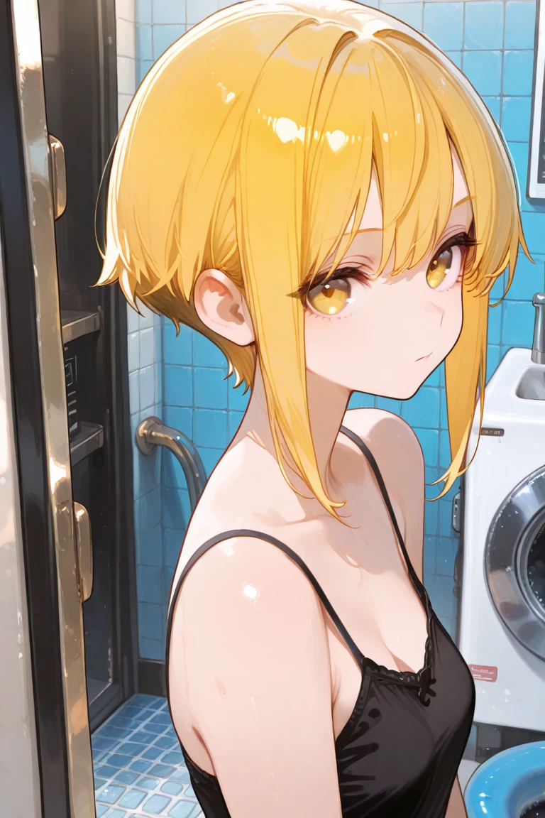 Yellow Hair、、One girl、全naked、naked、Nipples、Small breasts、、No breasts、Gaze Here、front、Addicted to men's toilets、Fits in a men's toilet、Entering the toilet、Leg spread、Spread your legs、Pussy、Toilet、Enter the toilet、Covered in white liquid、A large amount of 、cling to、dirty、