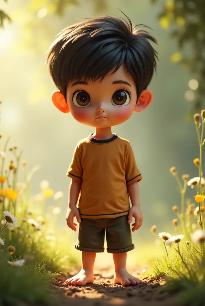 A small boy whose toes of his right leg are all folded inner side and his name is Tani