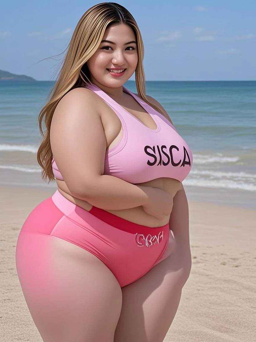((Full body image, black hair, short hair, bob haircut, 1 male, solo, femboy, hentai style, curvy body, small chest, small tits, huge sagging ass, plump thighs, long legs, long thighs, long knees, long calves, long ankles, wide hips, long hips, small but curvy waist, slender but curvy waist, very long waist, small crotch bulge, hip clefts, booty shorts, pink crop shirt, highleg thong straps, long belly, long stomach, cute bellybutton, sexy belly, bare feet, plump belly, flabby belly, no muscles, no abs, soft curvy body, venus body, bedroom background with an open window, standing straight)), ((masterpiece, best quality, highly detailed, extremely detailed, ultra detailed, no mistakes)), ((Detailed body, detailed clothes, detailed eyes, detailed eyelashes, detailed eyebrows, detailed nose, detailed mouth, detailed ears, detailed expression, detailed hair, detailed image, detailed asymmetry, asymmetrical image)), ((perfect body, perfect face, perfect eyes, perfect nose, perfect ears, perfect mouth, perfect hair, expressive face, expressive eyes, expressive smile, perfect pupils, long eyes, long eyelashes, sensual face, sensual smile, big eyes, naughty smile, naughty eyes, naughty face, sensual face, big naughty smile, aroused, sexually aroused, no imperfections, sexy makeup, sexy makeup, detailed makeup, light makeup, hair bang covering one eye, winking, wide belly, prominent belly, expansive belly, very long but curvy body, belly cleft, belly fold, perfect makeup))