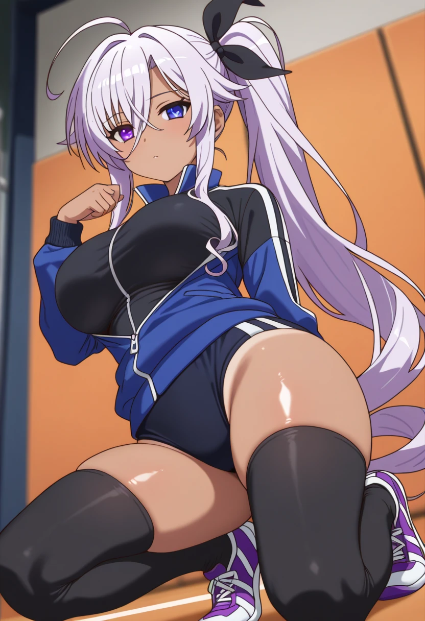 Alexia Midgar, 1girl, solo, The Eminence in Shadow, thighhighs,