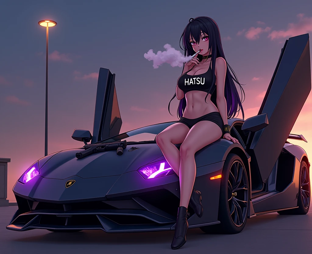 masterpiece, best quality, high resolution, extremely detailed CG, GTA5, 1girl, black patterned bikini, holding gun, submachine gun, barefoot