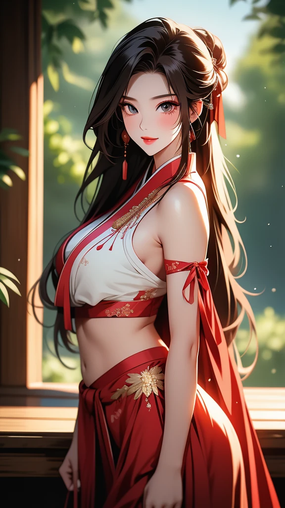 realistic、a beauty girl、shrine maiden、shrines、dance、full bodyesbian、Increased exposure、A sexy