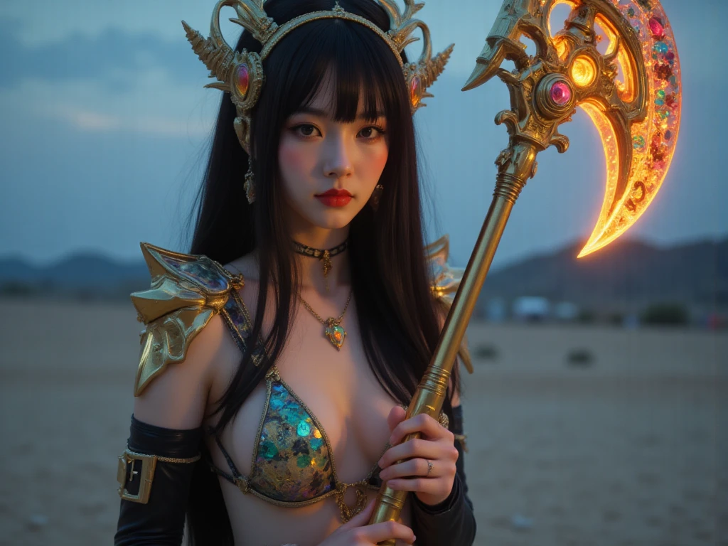(heavy breasts)、top-quality、masterpiece、超A high resolution、(Blue Dragon Armor)、(((metals製))),(((Colossal tits)))、(((Detailed white micro bikini))),(Wearing a beautiful crown made of jewels),(Photorealsitic:1.4)、Raw photo、1人、(((Random hair))、(((Take different poses)))、glowy skin、(((black chinese dragon)))、Intricate and ornate hair ornaments、(Looks like a gorgeous jewelry necklace)、(A person who sees with calm and goddess-like eyes)Happiness:1.2)、(metal bikini background)).((Beautiful coral and sea background))、Precipitous cliffs、(ruins background)、((super realistic details))、portlate、globalillumination、(sexypose)、Shadow、octan render、8K、Colossal tits、Raw skin exposed in the cleavage、metals、Details of complex ornaments、Japan details、highly intricate detail、Realistic light、CG Society Trenlow Eyes、Eyes shining towards the camera、Toostock、(veils)、(((Heavy Big))),Shining eyes shine、Armpit、