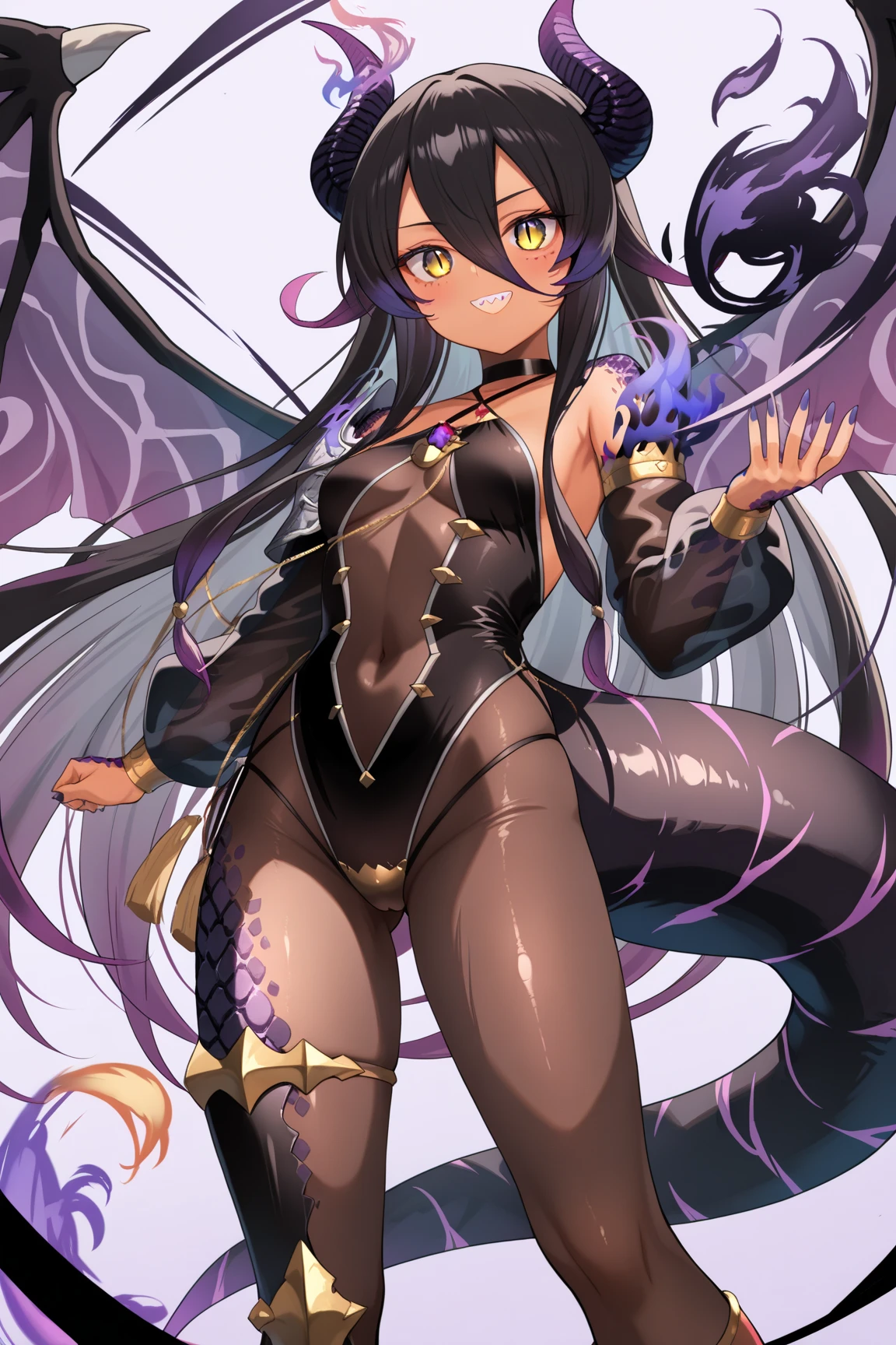Woman wearing hot water dripping tentacles、wicked smile、Lustrous tentacles、I have a magic sword、Cel Shade Adult Animation、Metroid Suit、long  hair