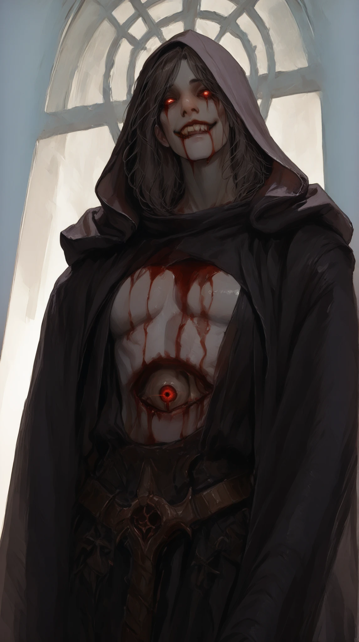 red eyes dead looking like a grim reaper and spawn