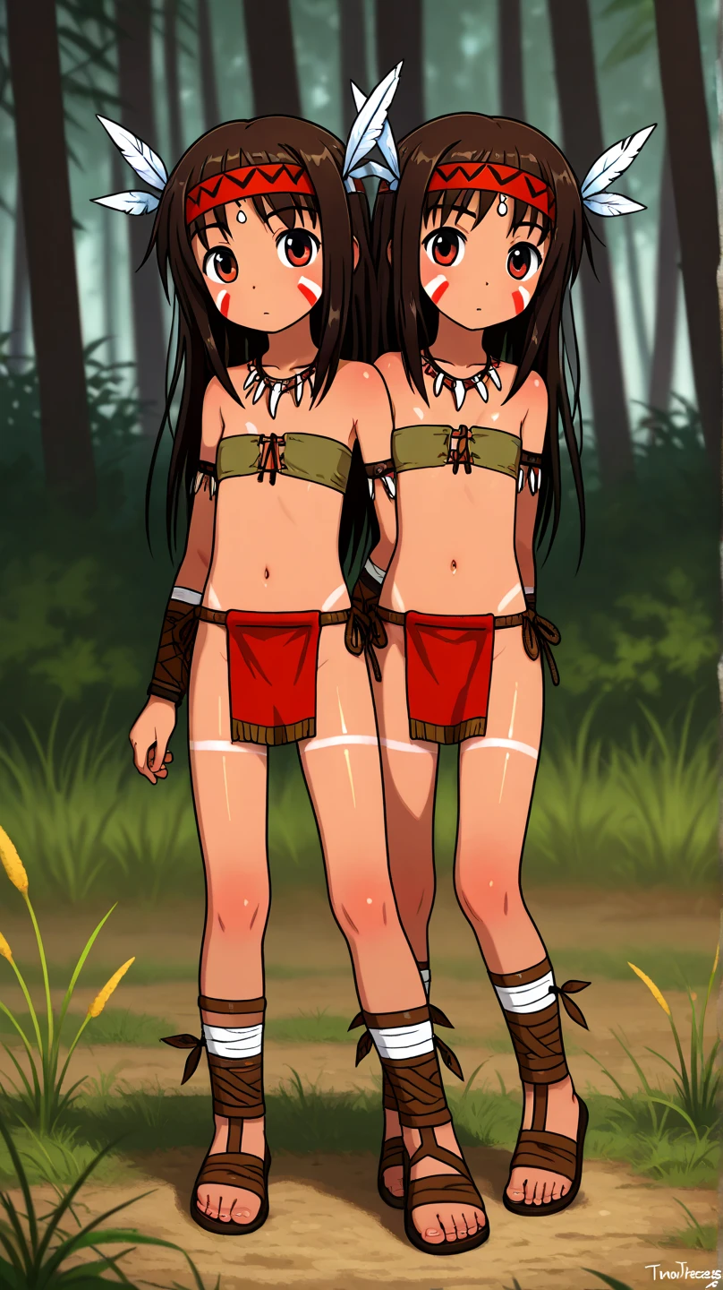 Dynamic Angle、In the jungle、grassland、Amazoness、Girl、Girl、Short、Younger、Lower school girls、Innocence、Pure、Spreading her pussy with her fingers、Indian、Both eyes open、National costume、Ethnic Makeup、Brown skin、flat chest、Nipples、forehead、Glaring、Crouching、M-shaped spread legs、Leg spread、Love juice is dripping、I don&#39;t like it、Put your finger in your pussy、Up、Stand on your feet、Half naked、My clothes are torn、slave、Black
