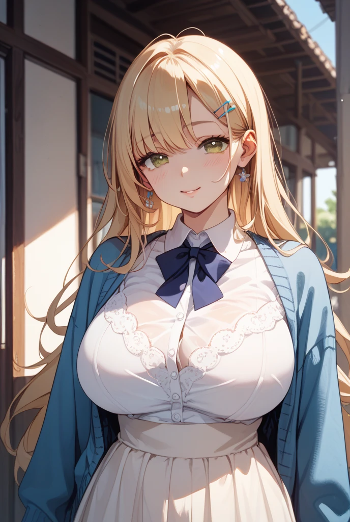 (​masterpiece),(top-quality:1.2),1girl in,(masuter piece:1.3),exquisitedetails, Highest quality 8K resolution, Ultra-detailed, Realistic, Vibrant colors, Soft tones, With warm and gentle lighting,(Beautiful plaid scarf:1.3),(Preet Pink Ruffled Ribbon Dress,) (Brown long coat:1.2) early evening,Big sunset,(Smooth straight blonde hair:1.2),(Hair parted in the middle:1.3),(Glowing hair),(Dark blue eyes:1.3),White skin, hair clips,Overflowing soft and gentle feelings,(The promenade is full of flowers),The sun's rays illuminate joy and pure love, Warm golden glow,The atmosphere is full of happiness and laughter, As if celebrating love,Sticking to ultra-detailed depictions and vivid colors. In a style that blends romanticism and realism、You can feel the depth of love,color palettes,Create an ethereal atmosphere like a dream,and the lighting is soft and diffused, Shine a gentle light on your face,The artwork is a masterpiece,(large breast:1.4)、zettai ryouiki、pussy:1.5