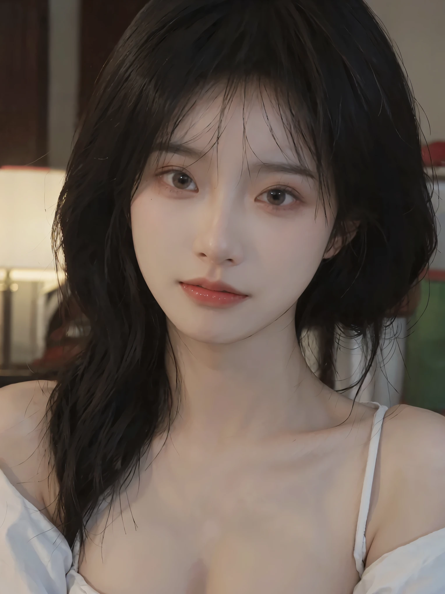 best qualtiy, 超高分辨率, (realisticlying:1.4),((Medium hair))),absurderes:1.2, The background is blurred out, Bokeh:1.2, photography of, (RAW photogr:1.2), (realisticlying:1.4), (tmasterpiece:1.3), (complexdetails:1.2), 1girll, 独奏, japanaese girl, delicated, beautifuldetails, (Detailed eyes), (detailedfacialfeatures), Petite, (((little breast))), skin tight, (Looking_at_peeping at the viewer), From_Front, (being thin), (best qualtiy:1.4), (超高分辨率:1.2), cinematric light, (Extreme detail illustration), (Gloss on lips, best qualityer, 超高分辨率, depth of fields, Caustics, Wide lighting, naturalshadow, 85mm, f/1.4, iso 200, 1/160s:0.75),1girll, 独奏, (((blue tanktop)))ssmile, 校服, choker necklace,
