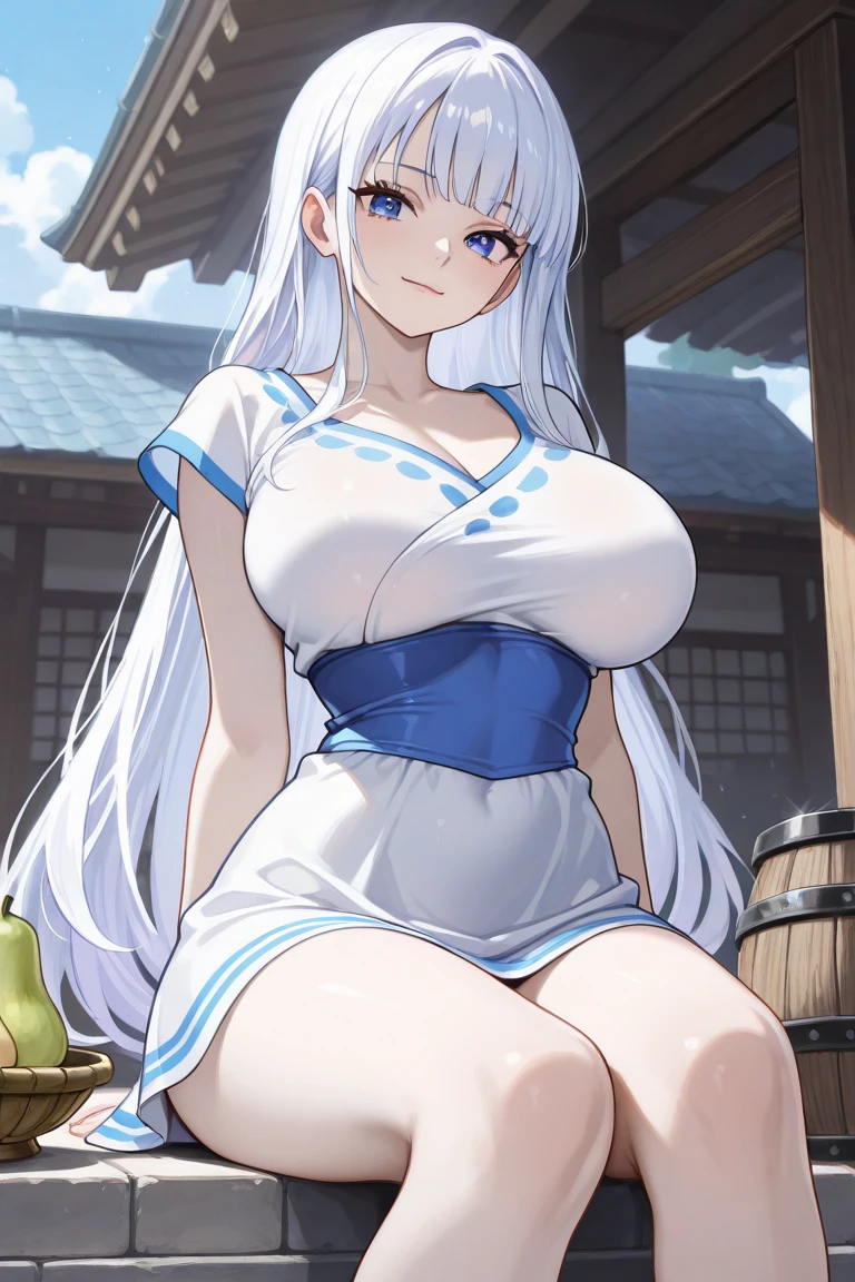 (Masterpiece:1.5), (Extremely detailed:1.5), (Best quality:1.5), (Shenhe, Impact de Genshin:1.5), cheveux blancs, cheveux longs, (yeux bleus:1.5), (finely detailed eyes:1.9), (Extremely detailed eyes:1.9), (Nuit), (clivage:1.6), ((huge poitrine:1.9)), Regarder le spectateur, (Sources chaudes:1.6), (baignade), (serviette blanche), corps entier, (Ultra-defined face), (Extremely detailed face:1.9), Sinueuse, (grandes hanches:1.4), beau corps, beau visage, poitrine proportion, (taille mince), (1fille:1.7), content, sourire, (debout), poitrine, large poitrine, extremely huge poitrine, big poitrine, bavoir seins, (gigantic poitrine:1.4), sexy, (serviette nue)