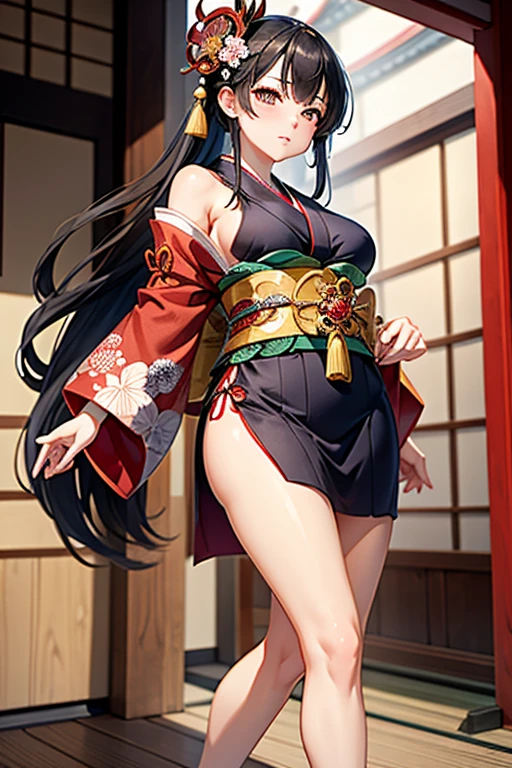 ((ultra detailed, masterpiece, absurdres))
DOANyotengu, 1girl, long hair, purple eyes, masterpiece, best quality, highly detailed, a anime girls in kimono dress with a sword posing for a picture, bare shoulder,open kimono, evil smile, open mouth, crop top , (nsfw) not safe for work, smile, ecchi anime style, anime girls, ecchi style, ecchi, digital anime art!!, in anime style, official artwork, visual novel cg, beautiful anime girl, anime style 4 k, kimono pencil skirt, exposed belly, exposed navel, exposed midriff, exposed lower belly, outdoor, japanese architecture, temple, navel piercing
